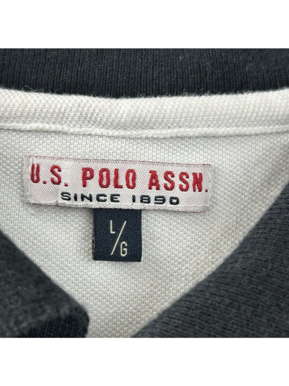 U.S. Polo Assn Rugby Polo Shirt Mens Large Big Logo #3 Navy Blue Short Sleeve - Picture 3 of 13